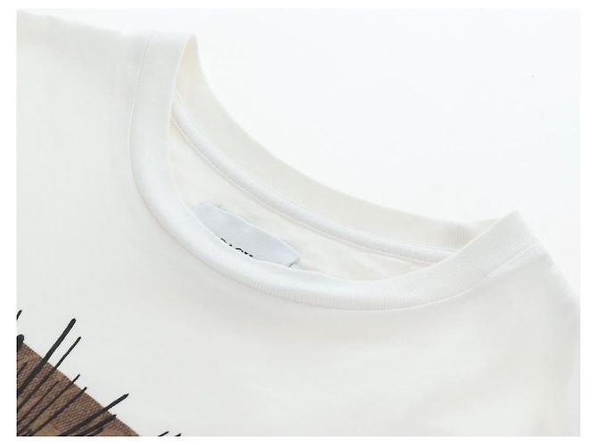 Camiseta de manga corta Coach Signature de algodón XS Blanco Auth 203738M - vista 12