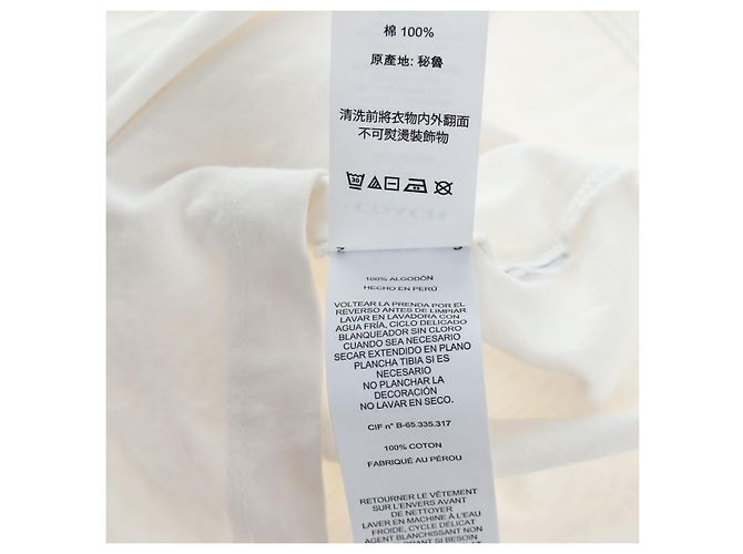 Camiseta de manga corta Coach Signature de algodón XS Blanco Auth 203738M - vista 17