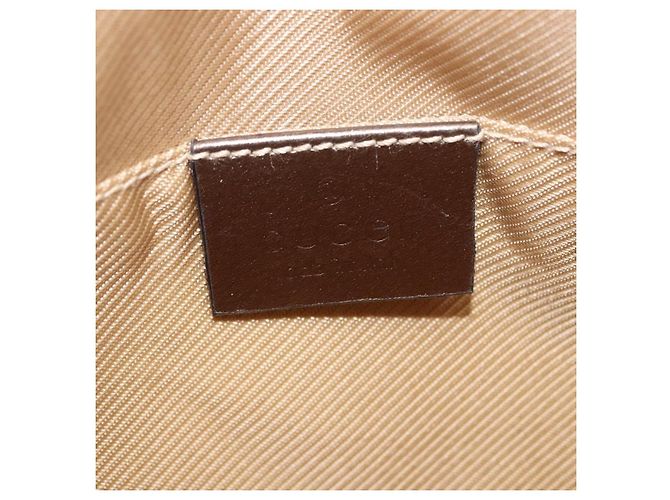 Borsa a tracolla GUCCI GG Canvas Beige Oro 005 0813 Auth 204158 D'oro - vista 18