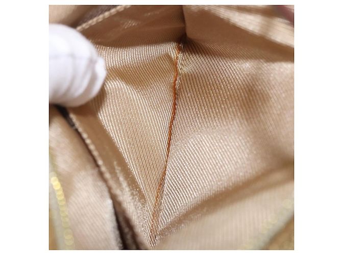 Borsa a tracolla GUCCI GG Canvas Beige Oro 005 0813 Auth 204158 D'oro - vista 22