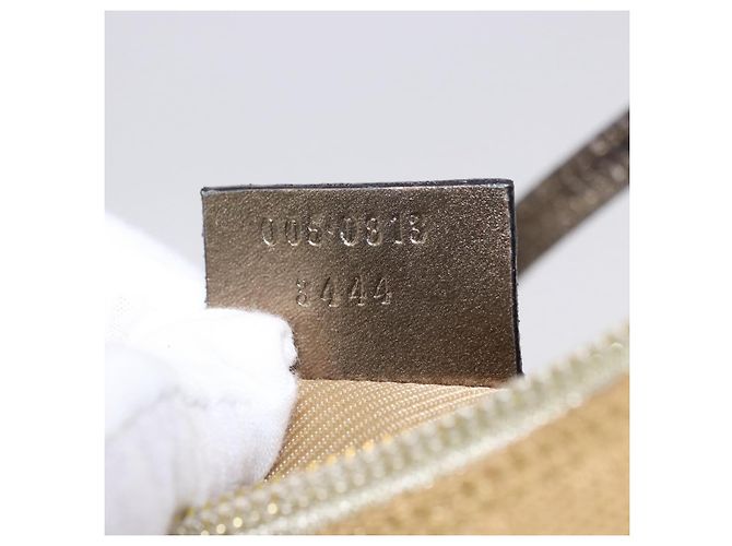 Borsa a tracolla GUCCI GG Canvas Beige Oro 005 0813 Auth 204158 D'oro - vista 23