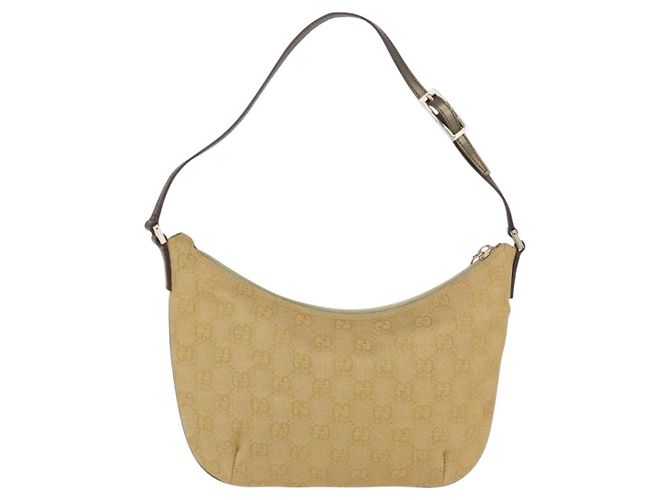 Borsa a tracolla GUCCI GG Canvas Beige Oro 005 0813 Auth 204158 D'oro - vista 3