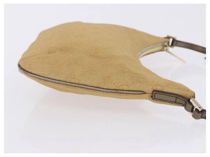Borsa a tracolla GUCCI GG Canvas Beige Oro 005 0813 Auth 204158 D'oro - vista 4