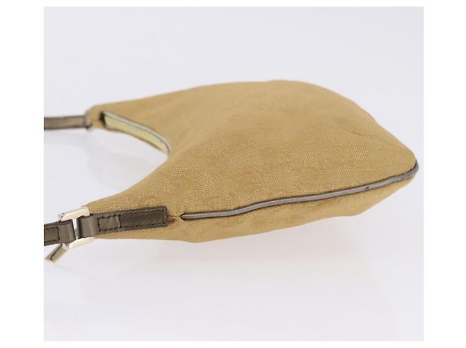 Borsa a tracolla GUCCI GG Canvas Beige Oro 005 0813 Auth 204158 D'oro - vista 5
