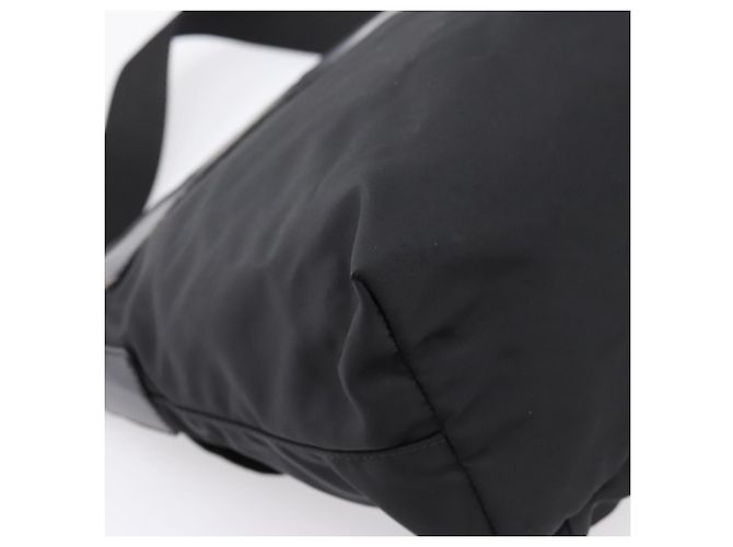Bolso de Hombro PRADA Nylon Black Silver Auth ki6826 Negro Plata - vista 17