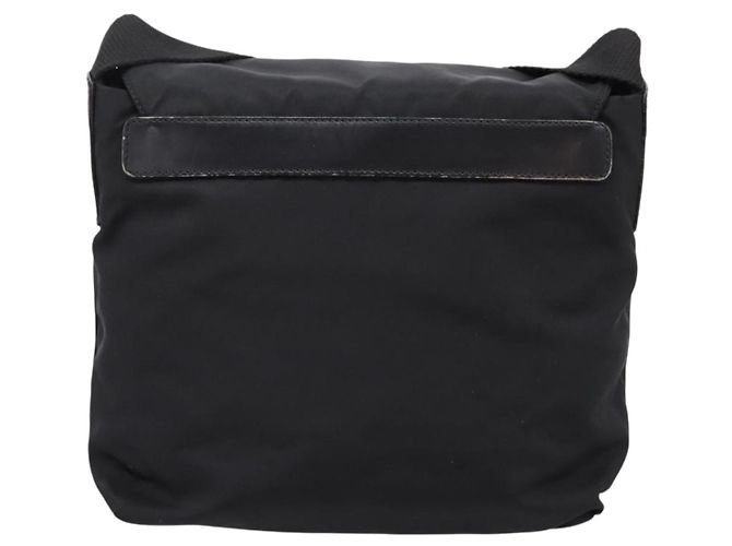 Bolso de Hombro PRADA Nylon Black Silver Auth ki6826 Negro Plata - vista 2