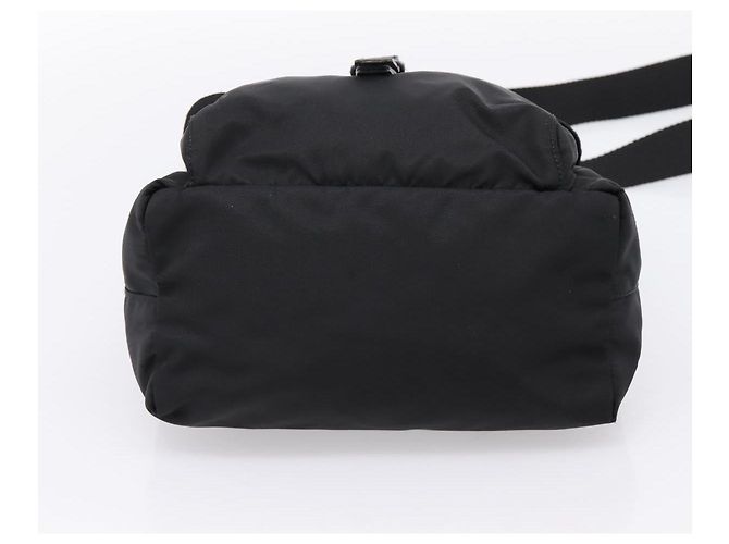 Bolso de Hombro PRADA Nylon Black Silver Auth ki6826 Negro Plata - vista 5