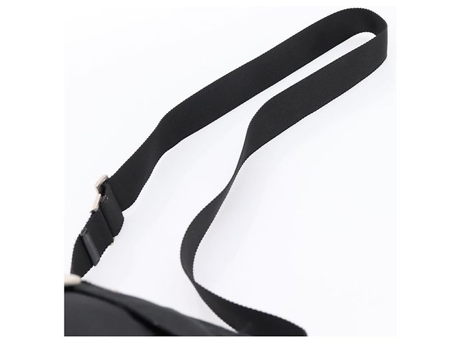 Bolso de Hombro PRADA Nylon Black Silver Auth ki6826 Negro Plata - vista 8