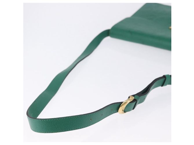 Autre Marque Borsa a tracolla SAINT LAURENT in pelle verde tono oro Auth 203497 - vista 11