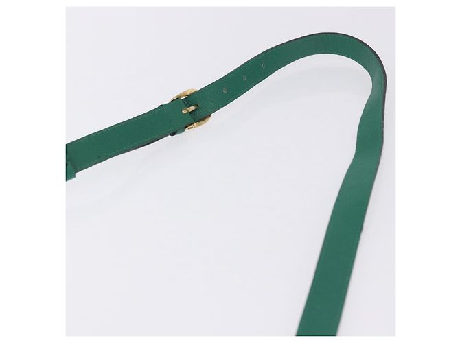 Autre Marque Borsa a tracolla SAINT LAURENT in pelle verde tono oro Auth 203497 - vista 14