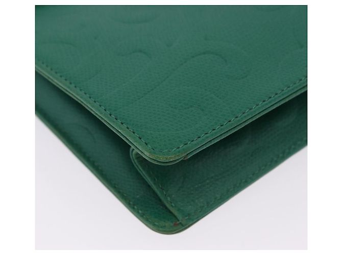 Autre Marque Borsa a tracolla SAINT LAURENT in pelle verde tono oro Auth 203497 - vista 16