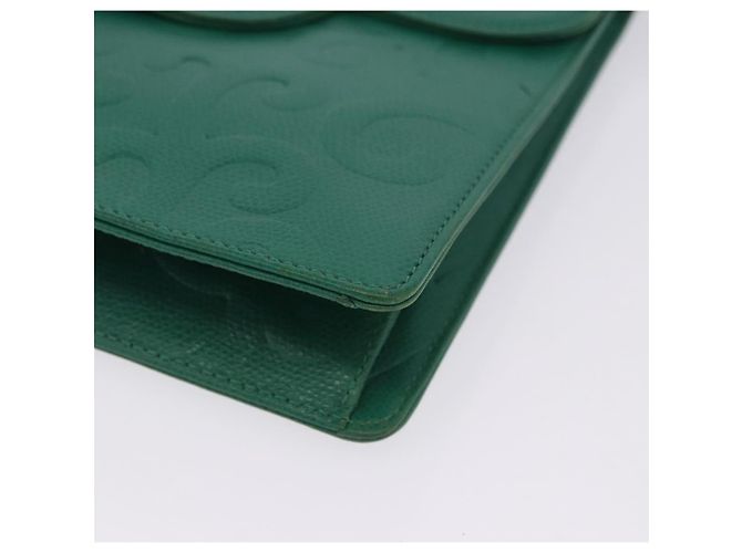 Autre Marque Borsa a tracolla SAINT LAURENT in pelle verde tono oro Auth 203497 - vista 17