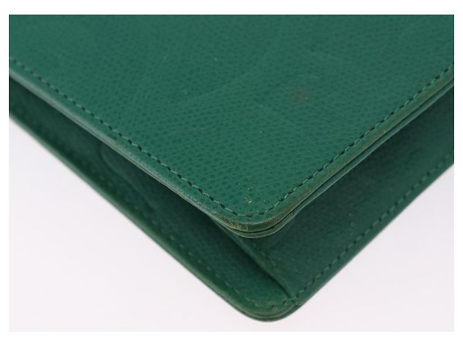 Autre Marque Borsa a tracolla SAINT LAURENT in pelle verde tono oro Auth 203497 - vista 18