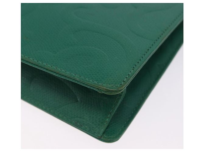 Autre Marque Borsa a tracolla SAINT LAURENT in pelle verde tono oro Auth 203497 - vista 19