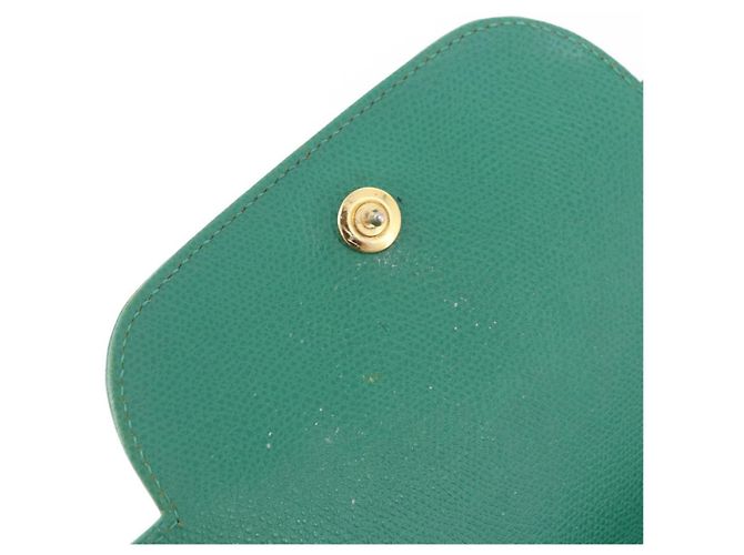 Autre Marque Borsa a tracolla SAINT LAURENT in pelle verde tono oro Auth 203497 - vista 22