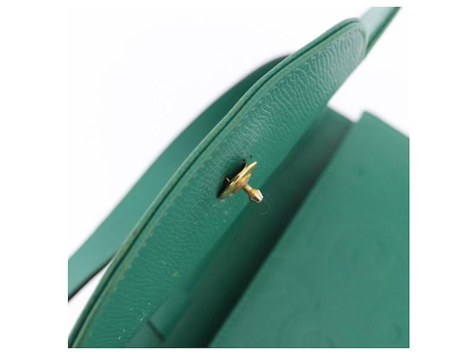 Autre Marque Borsa a tracolla SAINT LAURENT in pelle verde tono oro Auth 203497 - vista 23