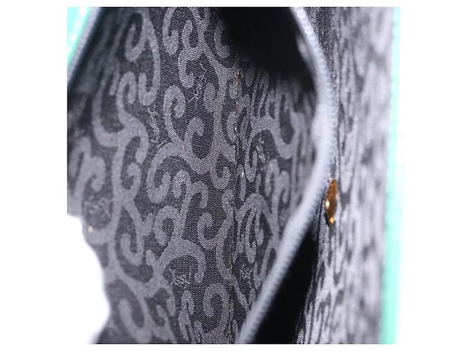 Autre Marque Borsa a tracolla SAINT LAURENT in pelle verde tono oro Auth 203497 - vista 29