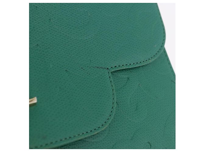 Autre Marque Borsa a tracolla SAINT LAURENT in pelle verde tono oro Auth 203497 - vista 3