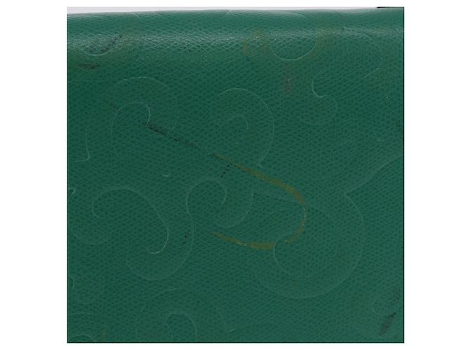 Autre Marque Borsa a tracolla SAINT LAURENT in pelle verde tono oro Auth 203497 - vista 6