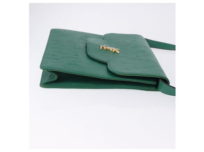 Autre Marque Borsa a tracolla SAINT LAURENT in pelle verde tono oro Auth 203497 - vista 7
