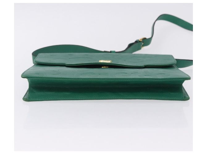Autre Marque Borsa a tracolla SAINT LAURENT in pelle verde tono oro Auth 203497 - vista 9