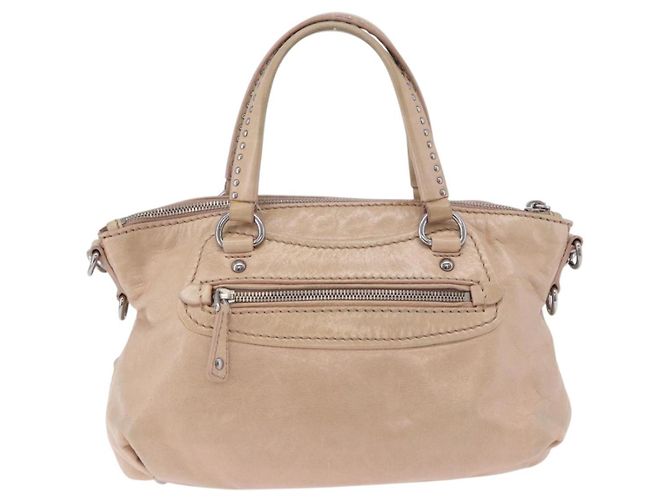 Borsa a mano Miu Miu in pelle 2way Rosa Argento Auth 204371A - vista 2