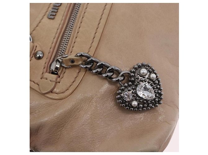 Borsa a mano Miu Miu in pelle 2way Rosa Argento Auth 204371A - vista 24