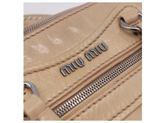 Borsa a mano Miu Miu in pelle 2way Rosa Argento Auth 204371A - vista 26