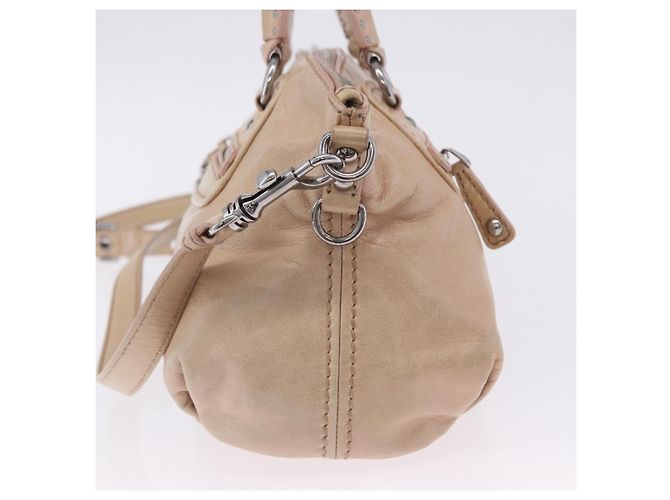 Borsa a mano Miu Miu in pelle 2way Rosa Argento Auth 204371A - vista 3