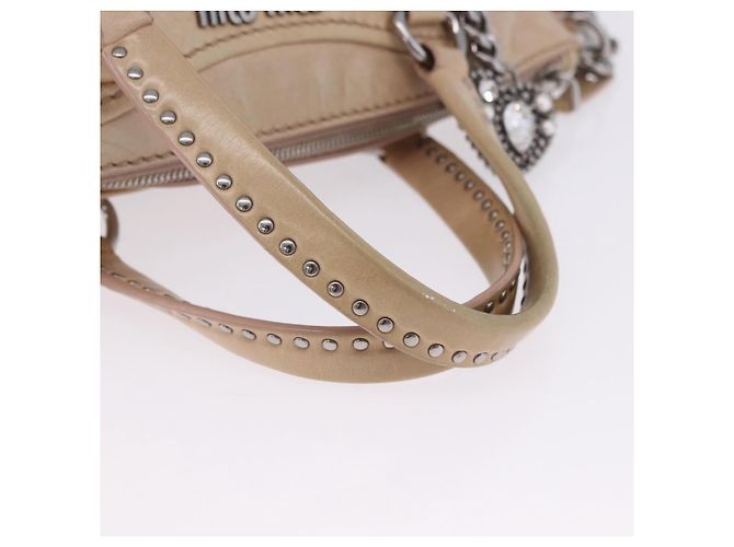 Borsa a mano Miu Miu in pelle 2way Rosa Argento Auth 204371A - vista 8