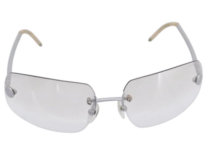 Occhiali CHANEL metallo Silver CC Auth 201529M Argento - vista 2