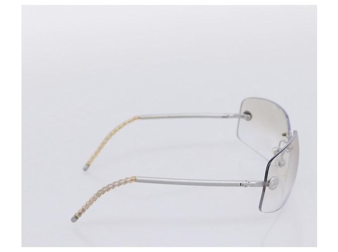 Occhiali CHANEL metallo Silver CC Auth 201529M Argento - vista 4