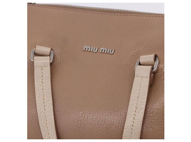 Borsa a mano Miu Miu in pelle 2way Beige Auth ka6259V - vista 17