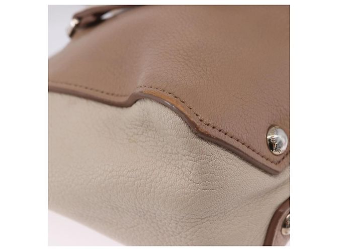 Borsa a mano Miu Miu in pelle 2way Beige Auth ka6259V - vista 24