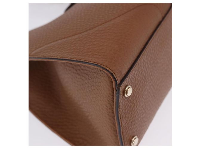 Borsa GUCCI G Jackie in pelle Taurillon Clemence Marrone Oro 130995 Auth am12624M D'oro - vista 15