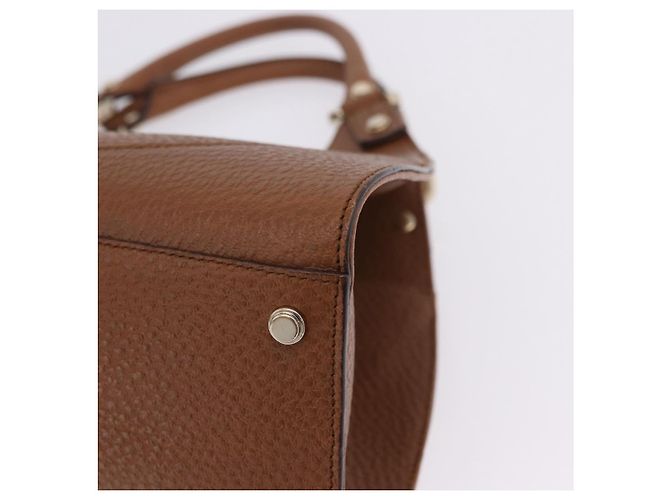 Borsa GUCCI G Jackie in pelle Taurillon Clemence Marrone Oro 130995 Auth am12624M D'oro - vista 18