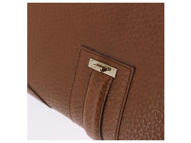 Borsa GUCCI G Jackie in pelle Taurillon Clemence Marrone Oro 130995 Auth am12624M D'oro - vista 21