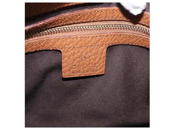 Borsa GUCCI G Jackie in pelle Taurillon Clemence Marrone Oro 130995 Auth am12624M D'oro - vista 22