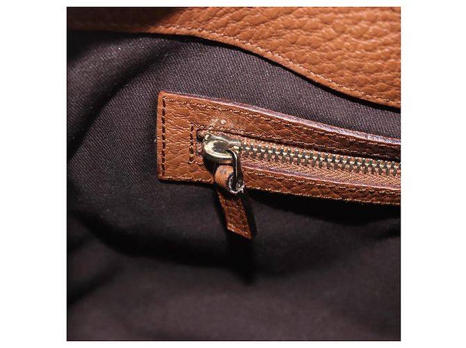 Borsa GUCCI G Jackie in pelle Taurillon Clemence Marrone Oro 130995 Auth am12624M D'oro - vista 25