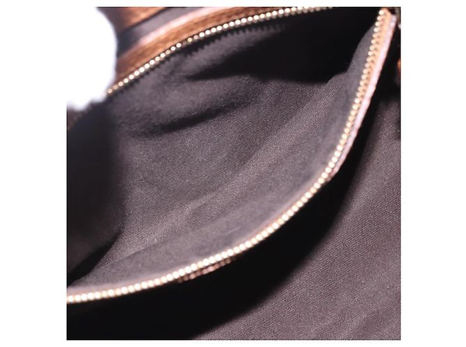 Borsa GUCCI G Jackie in pelle Taurillon Clemence Marrone Oro 130995 Auth am12624M D'oro - vista 26