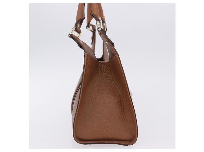Borsa GUCCI G Jackie in pelle Taurillon Clemence Marrone Oro 130995 Auth am12624M D'oro - vista 4