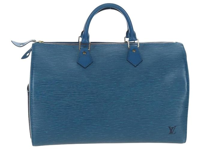 LOUIS VUITTON Epi Speedy 35 Borsa a mano Toledo Blue M42995 LV Auth 201415V - vista 2