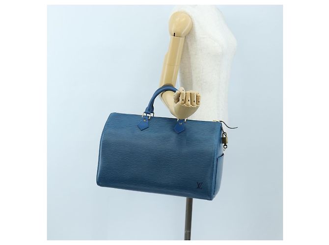 LOUIS VUITTON Epi Speedy 35 Borsa a mano Toledo Blue M42995 LV Auth 201415V - vista 25