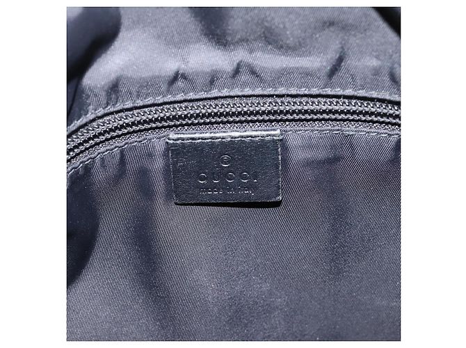 GUCCI Web Sherry Line Schultertasche Canvas Black Silver 387111 Auth 204729A Schwarz Silber - Ansicht 18