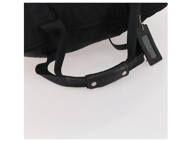 Sac Boston PRADA Nylon Noir Argent Auth 201310 Argenté - vue 8