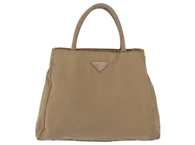 Bolsa de mão PRADA Nylon Bege Auth ar14168 - vista 13