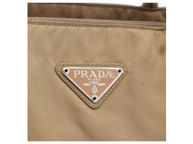 Bolsa de mão PRADA Nylon Bege Auth ar14168 - vista 22