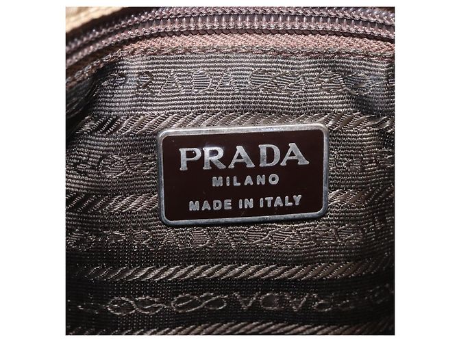 Bolsa de mão PRADA Nylon Bege Auth ar14168 - vista 23