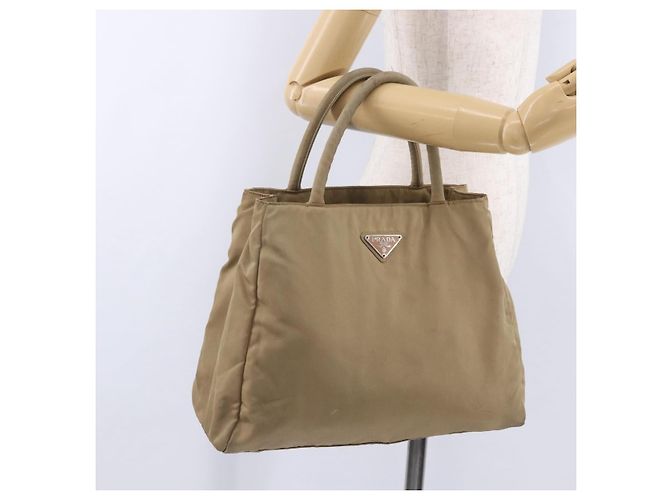 Bolsa de mão PRADA Nylon Bege Auth ar14168 - vista 33