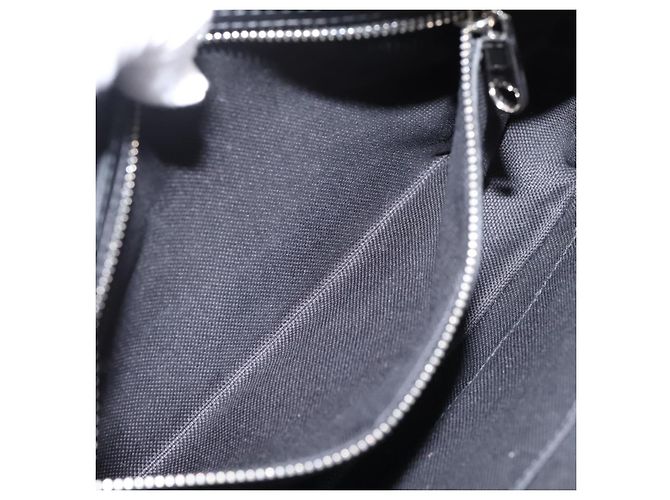 Borsa Clutch GUCCI GG Supreme PVC Nero Argento 495562 Auth 201486V - vista 21